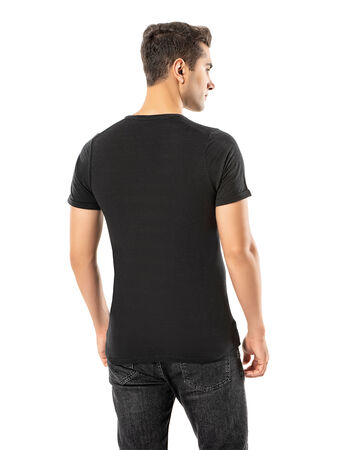 Şahinler - LJUNG Erkek T-Shirt TML284001-BLACK (1)
