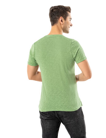 Şahinler - LJUNG Erkek T-Shirt TML284001-GGREEN (1)