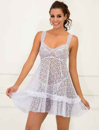 Mel Bee Fancy Nightgown Set MB4021 - Thumbnail