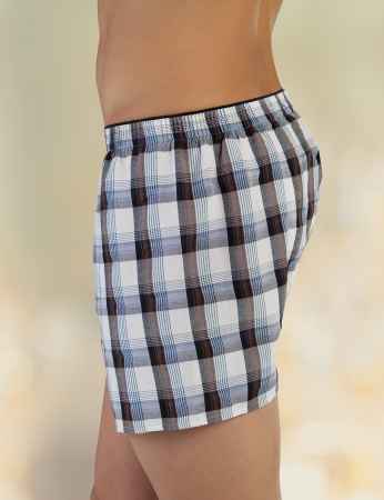 Sahiler Men Boxer Plaid Patterned ME090 - Thumbnail