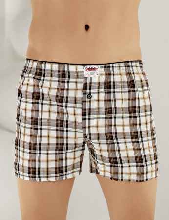 Sahiler Men Boxer Plaid Patterned ME090 - Thumbnail