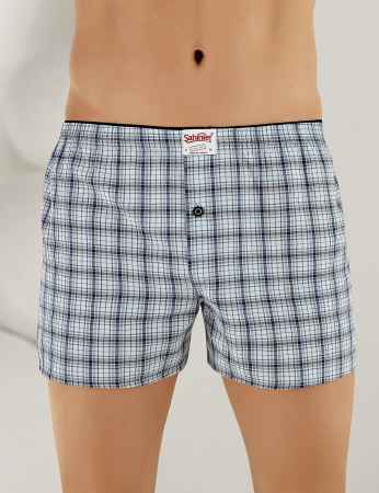 Sahiler Men Boxer Plaid Patterned ME090 - Thumbnail