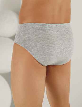 Şahinler 6 packt Men Brief Grey ME009 - Thumbnail