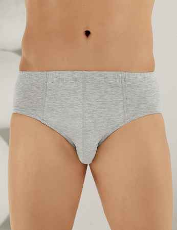 Şahinler 6 packt Men Brief Grey ME009 - Thumbnail