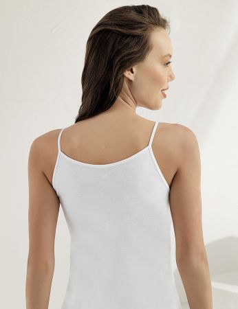 Şahinler - Sahinler Basic Camisole Spaghetti Strap White MB001 (1)