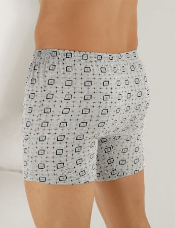 Şahinler - Sahinler Baumwoll-Boxer-Short mit Knöpfen gemustert ME010 (1)