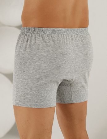 Şahinler - Sahinler Baumwoll-Boxer-Short mit Knöpfen grau ME010 (1)