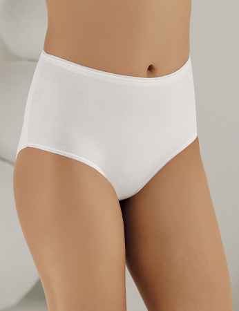Sahinler Binding Brief Satin Waiststrap & Bottomstrap White High Waist MB226 - Thumbnail