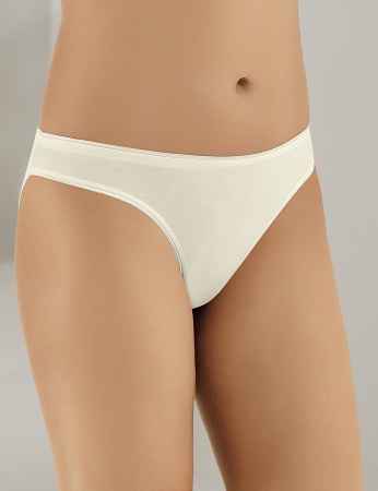 Sahinler Binding Brief Satin Waiststrap & Hem Ecru - Thumbnail