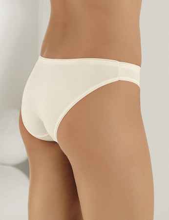 Sahinler Binding Brief Satin Waiststrap & Hem Ecru - Thumbnail