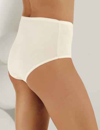 Şahinler - Sahinler Binding Brief Waist and Hem Satin High Waist Ecru MB226 (1)