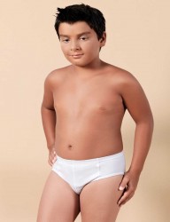 Sahinler Boy Cotton Slip White MEC009 - Thumbnail