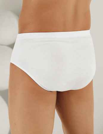 Sahinler Cotton Brief White ME009 - Thumbnail