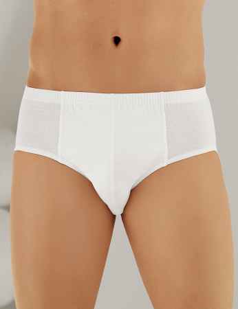 Sahinler Cotton Brief White ME009 - Thumbnail