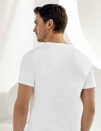 Şahinler - Sahinler Cotton Singlet V Neck Short Sleeve White ME008 (1)