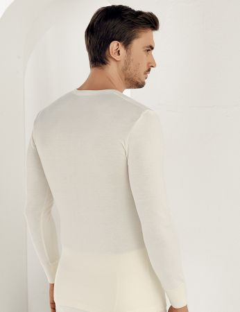 Şahinler - Sahinler Crew Neck Thermal-Undershirt Cream ME093 (1)