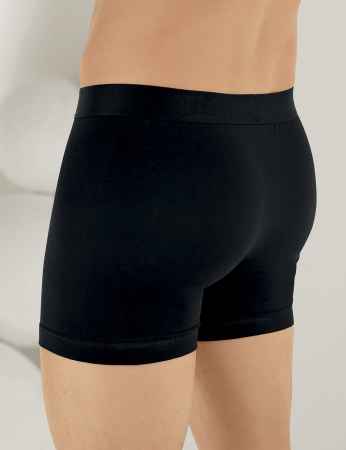 Sahinler Elastane Boxer-Short mit Sahinler Schriftzug schwarz ME031 - Thumbnail