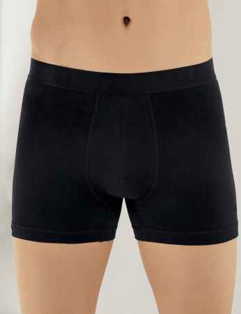 Sahinler Elastane Boxer-Short mit Sahinler Schriftzug schwarz ME031 - Thumbnail