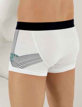 Şahinler - Sahinler Elastane Boxer-Short mit Segel-Aufdruck weiß ME107 (1)