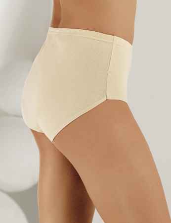 Sahinler gerippter Damen-Slip Cremefarben MB008 - Thumbnail