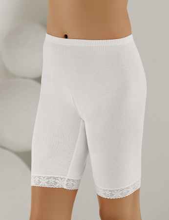 Sahinler Lace Rib Leggings White MB005 - Thumbnail