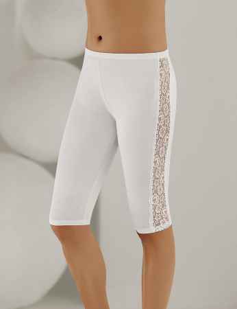 Sahinler Lace Side Leggings White MB890 - Thumbnail