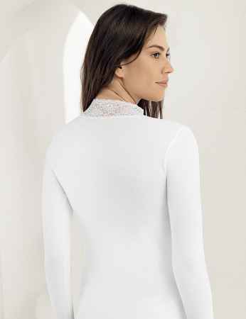 Şahinler - Sahinler Lace Turtleneck Body White MB622 (1)