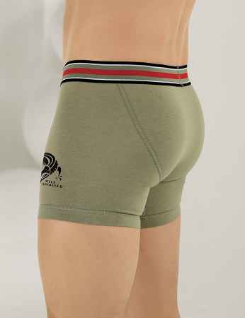 Sahinler Lycra Boxer-Short mit Krokodil-Aufdruck Safari-grün ME110 - Thumbnail