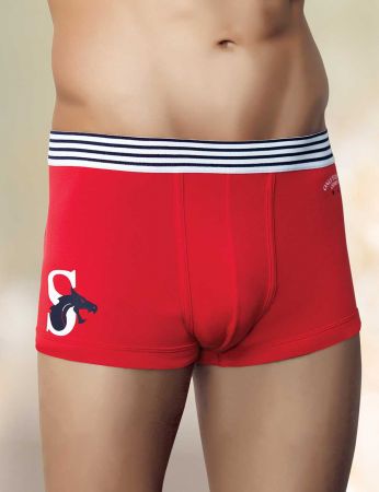 Sahinler Lycra Boxer-Shorts mit California Aufdruck rot ME112