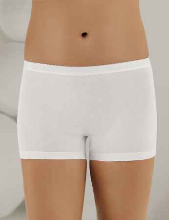 Sahinler Lycra Boyshort White MB3022 - Thumbnail