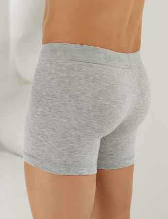 Sahinler Man Lycra Boxer Pouched Grey ME031 - Thumbnail