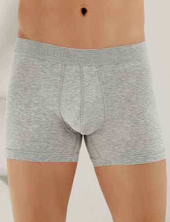 Sahinler Man Lycra Boxer Pouched Grey ME031 - Thumbnail