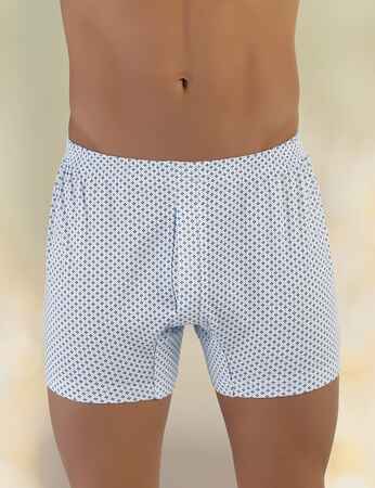 Sahinler Men Cotton Boxer Button Patterned ME010 - Thumbnail