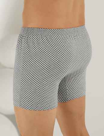 Sahinler Men Cotton Boxer Button Patterned ME010 - Thumbnail