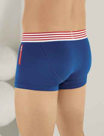 Sahinler Men Lycra Boxer ATH Printed Saxe Blue ME113 - Thumbnail