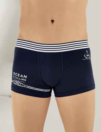 Sahinler Men Lycra Boxer Wing Printed Dark Blue ME111 - Thumbnail