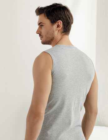 Şahinler - Sahinler Men Rib Singlet Crew Neck Sleeveless Grey ME023 (1)