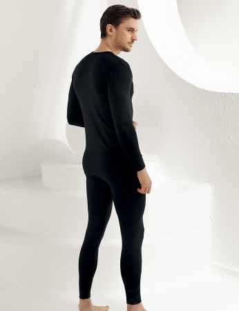 Sahinler Men Thermal Underwear Long Black ME092 - Thumbnail