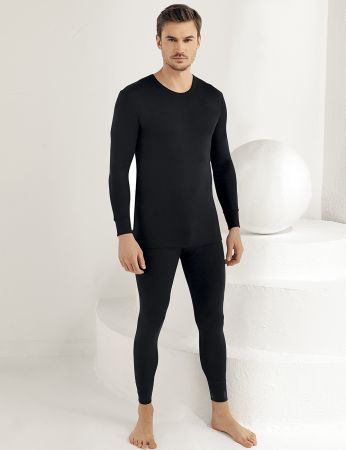 Sahinler Men Thermal Underwear Long Black ME092