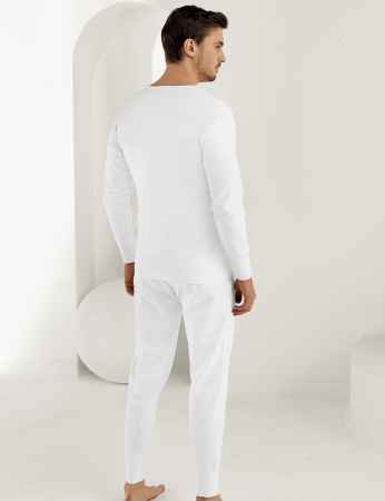 Şahinler - Sahinler Men Underwear Long Cuff White ME017 (1)