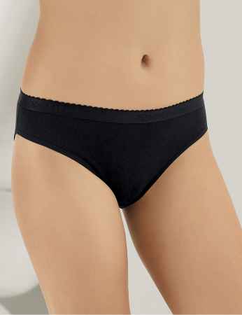 Sahinler Rib Brief Signature Logo Waistband Black MB037 - Thumbnail