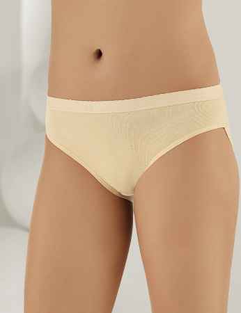 Sahinler Rib Brief Signature Logo Waistband Cream MB037 - Thumbnail