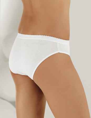 Sahinler Rib Brief Signature Logo Waistband White MB037 - Thumbnail