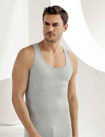 Sahinler Singlet Wide Strap Racerback Gri ME029 - Thumbnail