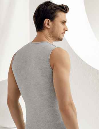 Sahinler Supreme Lycra Singlet Sleeveless Grey ME077 - Thumbnail