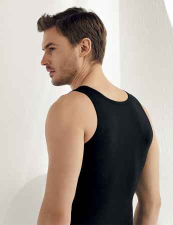 Şahinler - Sahinler Supreme Lycra Singlet Wide Strap Black ME067 (1)