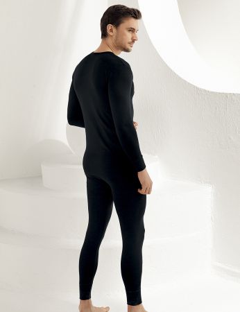 Şahinler - Sahinler Thermal-Unterhemd für Herren lang schwarz ME092 (1)