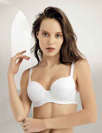 Sahinler Underwire Coverage Brestfeeding Bra White M9500 - Thumbnail