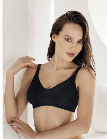 Sahinler Underwire Minimiser Bra Black M8080 - Thumbnail