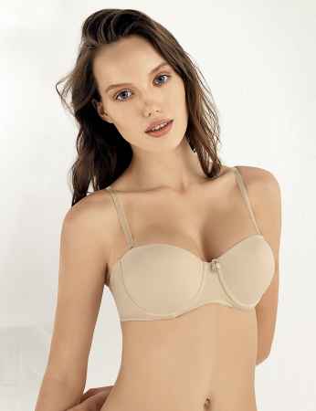 Sahinler Underwire Non Push-up Bra Nude M9100 - Thumbnail